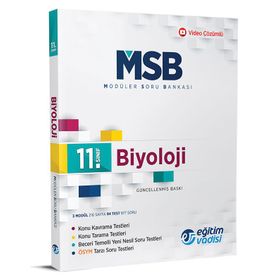 11. Sınıf Biyoloji MSB Modüler Soru Bankası Eğitim Vadisi Yayını