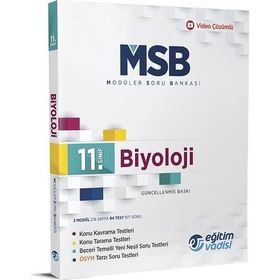 11. Sınıf Biyoloji MSB Modüler Soru Bankası Eğitim Vadisi Yayını