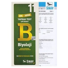 11. Sınıf Biyoloji Yaprak Test-Sınav Yayınları