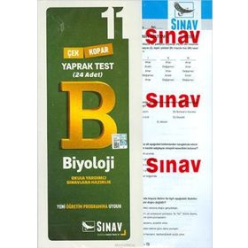 11. Sınıf Biyoloji Yaprak Test-Sınav Yayınları