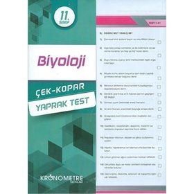 11.sınıf Biyoloji Yaprak Test/Kronometre Yayınları