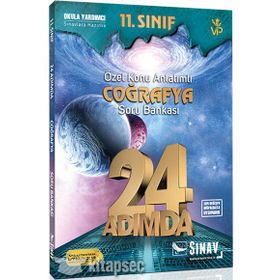 11. Sınıf Coğrafya 24 Adımda Özel Konu Anlatımlı Soru Bankası / Komisyon / Sınav Dergisi Yayınları