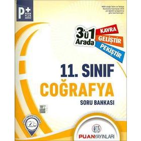 11. Sınıf Coğrafya 3'ü 1 Arada Soru Bankası Puan Yayınları