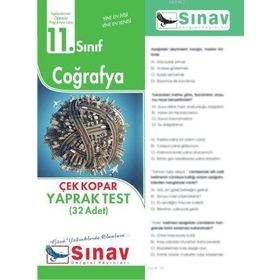 11. Sınıf Coğrafya Çek Kopar Yaprak Test 32 Adet - kollektif