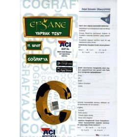 11. Sınıf Coğrafya Efsane Soru Bankası - Açı Yayınları
