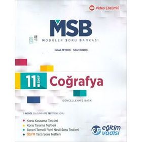 11.Sınıf Coğrafya Modüler Soru Bankası Eğitim Vadisi Yayınları