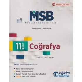 11.Sınıf Coğrafya Modüler Soru Bankası Eğitim Vadisi Yayınları