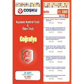 11. Sınıf Coğrafya Yaprak Test Coşku Yayınları
