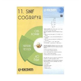 11. Sınıf Coğrafya Yaprak Test - Eksen Yayınları