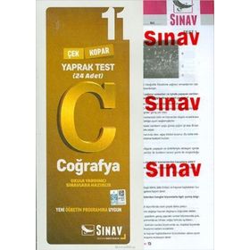 11. Sınıf Coğrafya Yaprak Test-Sınav Yayınları