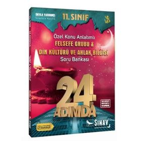 11. Sınıf Felsefe Grubu Din Kültürü ve Ahlak Bilgisi 24 Adımda Özel Konu Anlatımlı Soru Bankası Sınav Yayınları