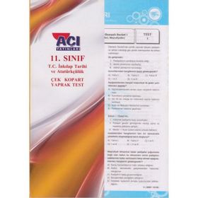 11.Sınıf İnkılap Tarihi Efsane Çek Kopart Yaprak Test-Açı Yayınları