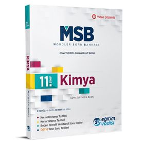 11. Sınıf Kimya Güncel MSB Modüler Soru Bankası-Eğitim Vadisi Yayınları