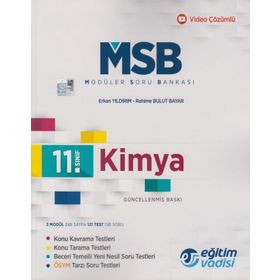 11. Sınıf Kimya Güncel MSB Modüler Soru Bankası-Eğitim Vadisi Yayınları