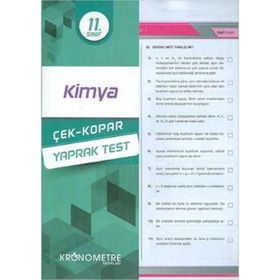 11.sınıf Kimya Yaprak Test/Kronometre Yayınları