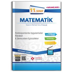 11. Sınıf Matematik Fonksiyonlarda Uygulamalar Parabol 2. Dereceden Eşitsizlikler Kazanım Merkezli Soru Kitapçığı-Sonuç Yayınları