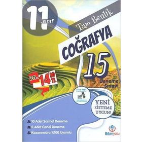 11. Sınıf Tam Benlik Coğrafya 15 Deneme Sınavı-Bilimyolu Yayıncılık