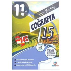 11. Sınıf Tam Benlik Coğrafya 15 Deneme Sınavı-Bilimyolu Yayıncılık