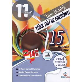 11. Sınıf Tam Benlik Türk Dili ve Edebiyatı 15 Deneme-Bilimyolu Yayınları