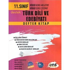 11. Sınıf Türk Dili ve Edebiyatı Defter Kitap 2023 - Ens Yayınları