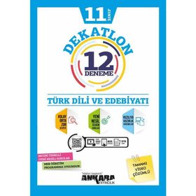 11. Sınıf Türk Dili ve Edebiyatı Dekatlon 12 Deneme-Ankara Yayınları