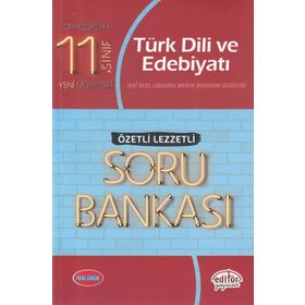 11. Sınıf Türk Dili ve Edebiyatı Özetli Lezzetli Soru Bankası Editör Yayınları