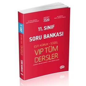 11. Sınıf Vip Tüm Dersler Eşit Ağırlık - Sözel Soru Bankası Kırmızı Kitap Editör Yayınevi