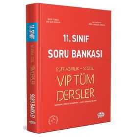 11. Sınıf Vip Tüm Dersler Eşit Ağırlık - Sözel Soru Bankası Kırmızı Kitap Editör Yayınevi