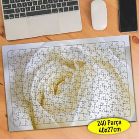 110148761 Zarif Çiçek Beyaz Gül 240 Parça Puzzle Yapboz