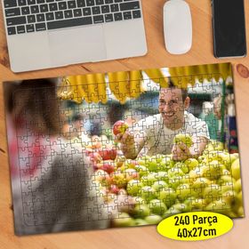 110331 Organik Gıda Pazarı Meyveler 240 Parça Puzzle Yapboz