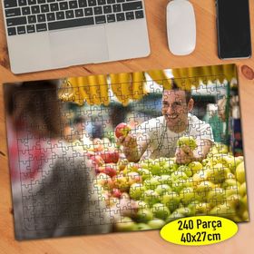 110331 Organik Gıda Pazarı Meyveler 240 Parça Puzzle Yapboz