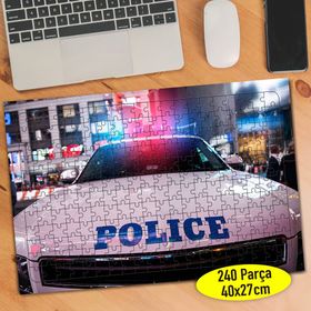 110545058 Sirenli Polis Arabası Police 240 Parça Puzzle Yapboz
