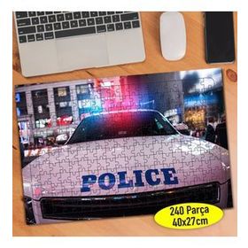110545058 Sirenli Polis Arabası Police 240 Parça Puzzle Yapboz