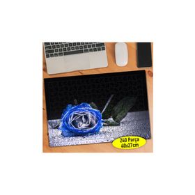 110854660 Islak Zeminde Mavi Zarif Gül 240 Parça Puzzle Yapboz