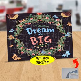1110765 Büyük Hayal Yazılı 99 Parça Puzzle Yapboz Tablo