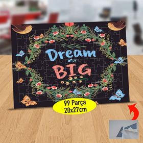1110765 Büyük Hayal Yazılı 99 Parça Puzzle Yapboz Tablo