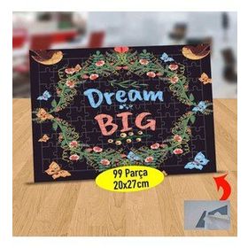 1110765 Büyük Hayal Yazılı 99 Parça Puzzle Yapboz Tablo
