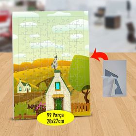 1110875 Küçük Kasabada Evler 99 Parça Puzzle Yapboz Tablo