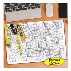 111213135 Mimarlık Ofisi Planlama 240 Parça Puzzle Yapboz