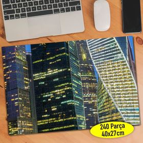 111413285 Işıklı Şehir Plazaları 240 Parça Puzzle Yapboz