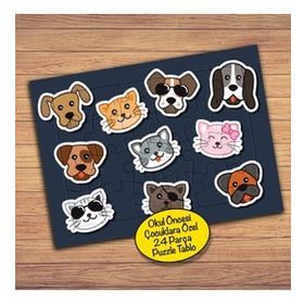 111PZ Kediler ve Köpekler Çocuklara Özel Puzzle Yapboz Tablo