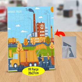 112005 İnşaat ÇAlışması Ve İşçiler 99 Parça Puzzle Yapboz Tablo