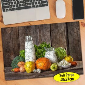 112017047 Şişe Süt Sebze ve Meyveler 240 Parça Puzzle Yapboz