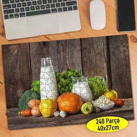 112017047 Şişe Süt Sebze ve Meyveler 240 Parça Puzzle Yapboz
