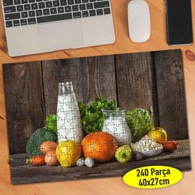 112017047 Şişe Süt Sebze ve Meyveler 240 Parça Puzzle Yapboz
