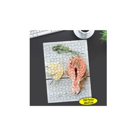 112248171 Turuncu Somon Balığı Eti 240 Parça Puzzle Yapboz