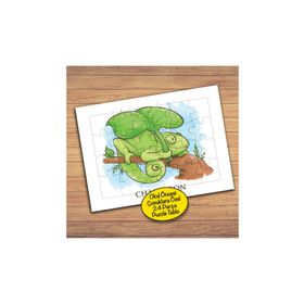 112PZ Yapraklı Bukalemun Çocuklara Özel Puzzle Yapboz Tablo