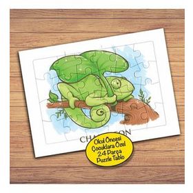 112PZ Yapraklı Bukalemun Çocuklara Özel Puzzle Yapboz Tablo