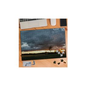 113 Bulutlu Gökyüzünde Gün Batımı 240 Parça Puzzle Yapboz Tablo