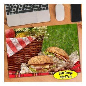 113 Yeşil Çimenler Üstünde Piknik Sepeti 240 Parça Puzzle Yapboz
